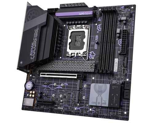 Материнская плата Colorful COLORFIRE B760M-MEOW WIFI D5 PURPLE, LGA 1700, Intel B760, 4xDDR5, 4xSATA, 3xM.2, 1xPCI-E 5.0 x16, 1xHDMI, 1xDisplayPort, 1x2.5Gb LAN, 2xUSB 3.2 Gen 1, 4xUSB 2.0, 1xUSB 3.2 Gen 2 Type-C, 3x3.5 мм, 5.1, Micro-ATX