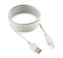 Cablexpert Кабель USB2.0 AM/BM, медь, Pro, 4.5м, серый, пакет (CC-USB2-AMBM-15-N)