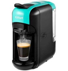 Кофемашина Kitfort КТ-7105-3 1450Вт черный/бирюзовый