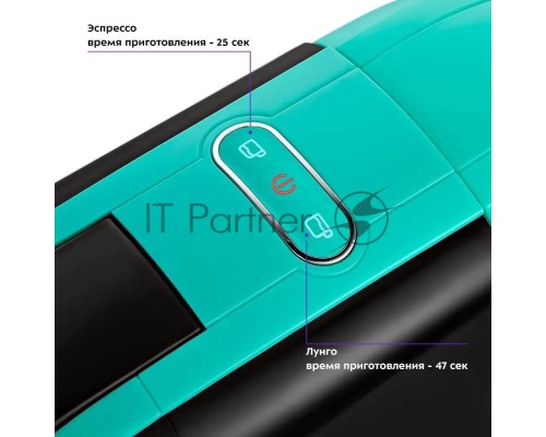 Кофемашина Kitfort КТ-7105-3 1450Вт черный/бирюзовый