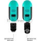 Кофемашина Kitfort КТ-7105-3 1450Вт черный/бирюзовый