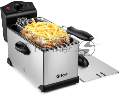 Фритюрница Kitfort КТ-4051 2000Вт серебристый/черный