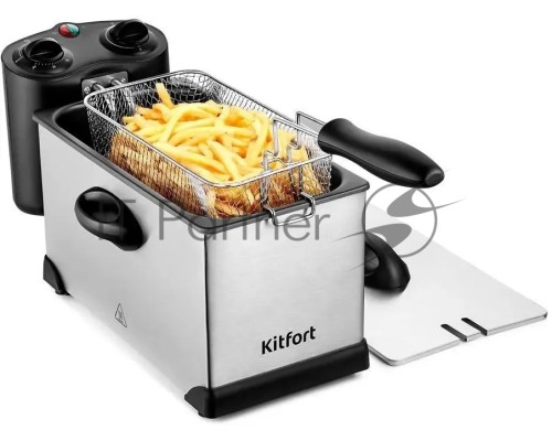 Фритюрница Kitfort КТ-4052 2000Вт серебристый/черный