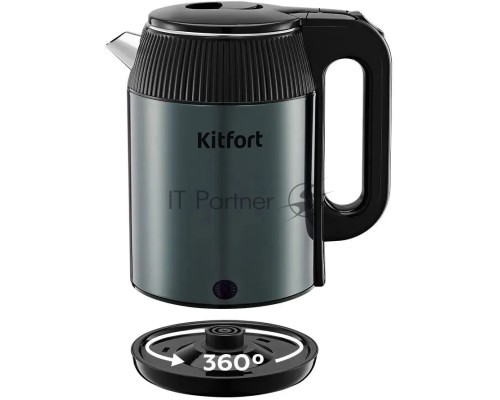 Чайник электрический Kitfort КТ-6679 2л. 1700Вт графит/черный корпус: нерж.сталь/пластик
