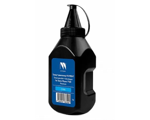 [Расходные материалы] Тонер + девелопер NVP для Xerox Phaser 7100 Premium (75г) Cyan совместимый