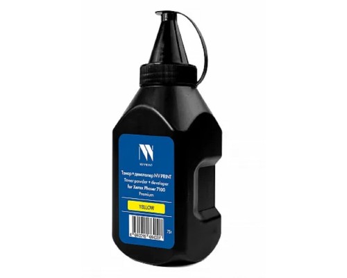 [Расходные материалы] Тонер + девелопер NVP для Xerox Phaser 7100 Premium (75г) Yellow совместимый