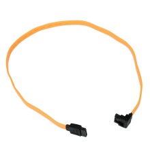 Cablexpert Кабель интерфейсный SATA Sata3 7pin / 7pin, угловой, защелка, 50см, желтый, пакет (CC-SATAM-DATA90-YL-50CM)