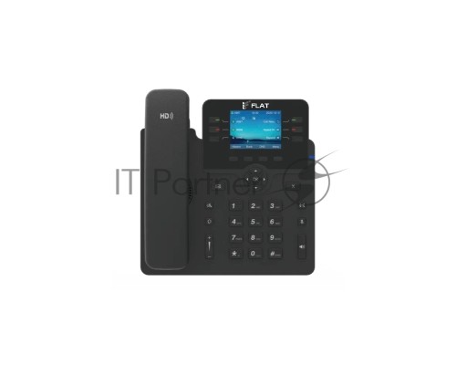 IP-телефон Flat-Phone B6: 6 SIP-аккаунтов, 2 порта 10/100/1000BASE-T (RJ-45), ЖК-дисплей, PoE