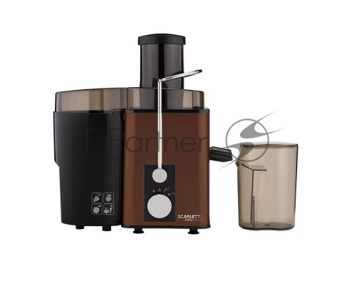 Соковыжималка Scarlett SC-JE50S57, центробежная, коричневый/черный