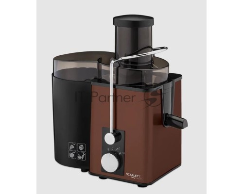Соковыжималка Scarlett SC-JE50S57, центробежная, коричневый/черный