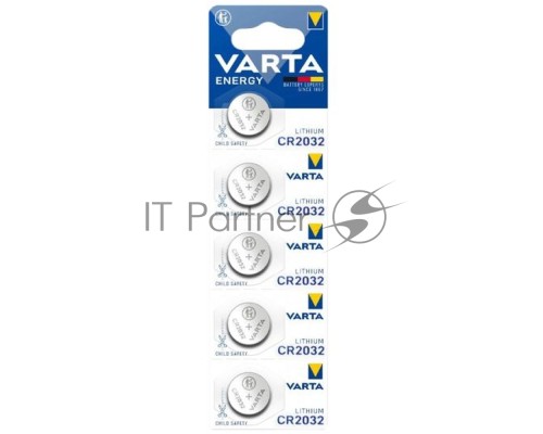 Батарейка Varta ENERGY CR2032 BL5 Lithium 3V (6032) (5/100/500) (5 шт.)