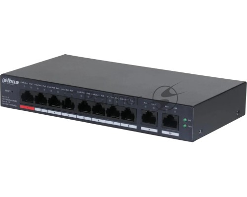 Коммутатор Dahua DH-CS4010-8ET-110 (L2) 8x100Мбит/с 2x1Гбит/с 8PoE 110W управляемый