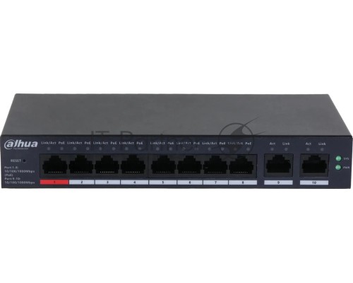 Коммутатор Dahua DH-CS4010-8GT-110 (L2) 10x100Мбит/с 8PoE 110W управляемый