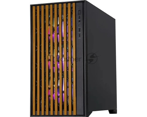 Компьютерный корпус Formula TimberLine T0 черный без БП mATX 6x120mm 6x140mm 2xUSB3.0 audio