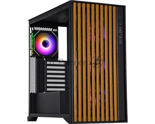 Компьютерный корпус Formula TimberLine T0 черный без БП mATX 6x120mm 6x140mm 2xUSB3.0 audio