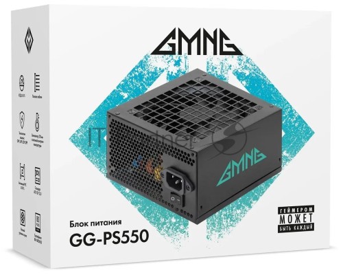 Блок питания GMNG ATX 550W GG-PS550 80+ bronze (20+4pin) APFC 120mm fan 6xSATA RTL