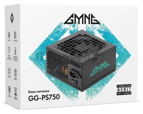 Блок питания GMNG ATX 750W GG-PS750 80+ bronze (20+4pin) APFC 120mm fan 6xSATA RTL