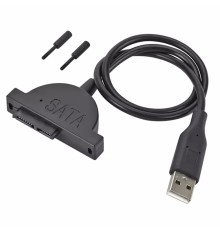 ORIENT UHD-302SL, USB 2.0 адаптер Slimline SATA для оптических приводов ноутбука, кабель подключения USB Type-A с винтами крепления (33337)