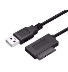 ORIENT UHD-304SL, USB 2.0 адаптер Slimline SATA для оптических приводов ноутбука, кабель подключения USB Type-A (33338)