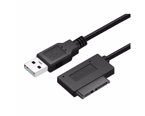 [переходник] ORIENT UHD-304SL, USB 2.0 адаптер Slimline SATA для оптических приводов ноутбука, кабель подключения USB Type-A (33338)