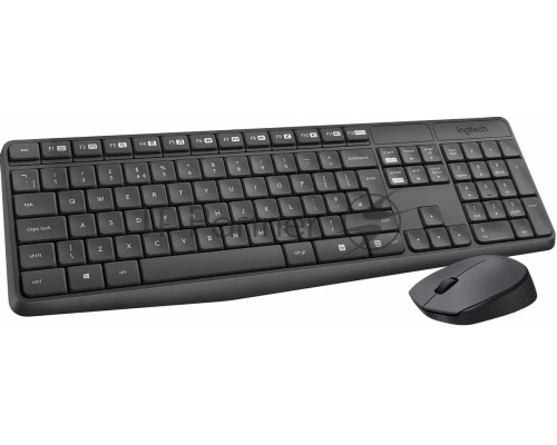 Комплект беспроводной клавиатура+мышь Logitech  MK235 Серый  (920-007949) РФ