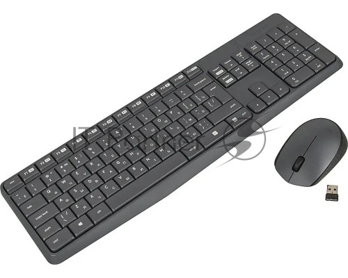 Комплект беспроводной клавиатура+мышь Logitech  MK235 Серый  (920-007949) РФ