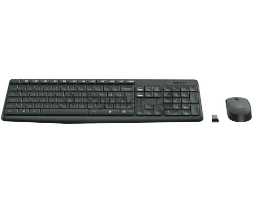 Комплект беспроводной клавиатура+мышь Logitech  MK235 Серый  (920-007949) РФ