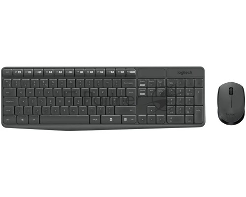 Комплект беспроводной клавиатура+мышь Logitech  MK235 Серый  (920-007949) РФ