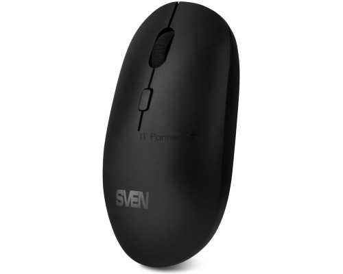 Мышь беспроводная SVEN RX-222W черный, 1800 dpi, радиоканал, Bluetooth, USB, кнопки - 4