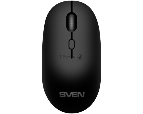 Мышь беспроводная SVEN RX-222W черный, 1800 dpi, радиоканал, Bluetooth, USB, кнопки - 4