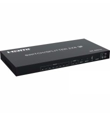 ORIENT HSP0208H-2.0, HDMI переключатель/разветвитель 2->8, UHD 4K/60Гц (3840x2160), HDR, HDMI 2.0, HDCP 2.2, пульт ДУ, внешний БП 5В/2A, метал.корпус (33321)
