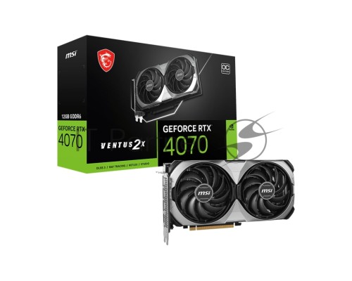 Видеокарта MSI RTX4070 VENTUS 2X E1 12G OC Nvidia RTX 4070 12Gb, GDDR6, PCI-E 4.0, DPx3, HDMIx1