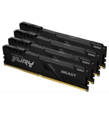 Модуль памяти Kingston 128GB Kingston DDR4 3600 DIMM FURY Beast Black Gaming Memory KF436C18BBK4/128 Non-ECC, CL18, 1.35V, KF436C18BBK4/128 2Gx8 (Kit of 4), RTL
