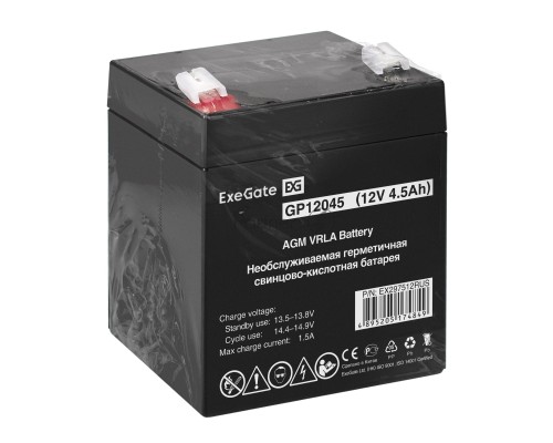 Аккумуляторная батарея ExeGate GP12045 (12V 4.5Ah, клеммы F2)