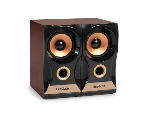 Акустическая система 2.0 ExeGate Maestro SPS-590 (Активная, питание 220В, 2х3Вт, 30-18000Гц, цвет темное дерево, Color Box)