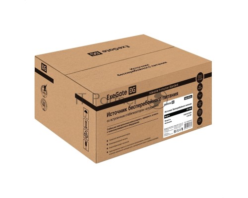Комплект ИБП EX295994RUS + батарея 33Aч EX282974RUS 2шт (инвертор, синус, для котла, PF=1, настенный) ExeGate IdealSine SR-1500.LCD.2SH <1500VA/1500W, чистая синусоида, цветной LCD-дисплей, 2*Schuko, крепление настенное, Black> + батарея ExeGate DT 1233 