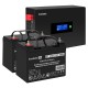 Комплект ИБП EX295994RUS + батарея 33Aч EX282974RUS 2шт (инвертор, синус, для котла, PF=1, настенный) ExeGate IdealSine SR-1500.LCD.2SH <1500VA/1500W, чистая синусоида, цветной LCD-дисплей, 2*Schuko, крепление настенное, Black> + батарея ExeGate DT 1233 