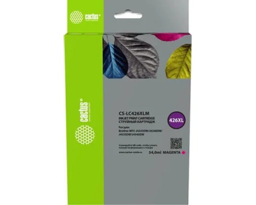 [расходные материалы] Картридж струйный Cactus CS-LC426XLM пурпурный (54мл) для Brother MFC-J4335DW/J4340DW/J4535DW/J4540DW
