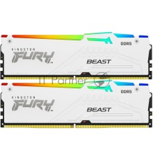 Оперативная память Kingston 64GB 5600MHz DDR5 CL36 DIMM (Kit of 2) FURY Beast White RGB EXPO KF556C36BWEAK2-64
