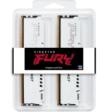 Оперативная память Kingston 64GB 5200MHz DDR5 CL40 DIMM (Kit of 2) FURY Beast White XMP KF552C40BWK2-64
