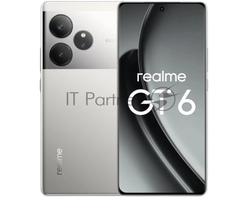 Смартфон Realme GT6 5G RMX3851, 12/256Gb, серебристый