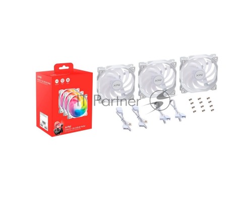 Комплект вентиляторов в корпус ADATA VENTO120ARGBPWM3C-WHCWW белый 120мм 1850rpm 4-pin 21db