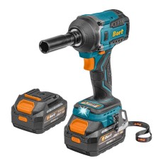 Bort ГАЙКОВЕРТ АККУМУЛЯТОРНЫЙ BORT BSR-21U (2х4АЧ+ЗУ) [93418477] { 800 Нм, 0-2700 об/мин, акб Li-Ion, аккумуляторная система Makita 18V LXT 18 В, вес 1.4 кг }