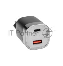 Сетевое зарядное устройство USB QC (30W) + Type C PD (33W), с дисплеем REXANT