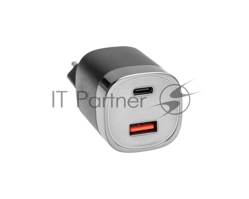 Сетевое зарядное устройство USB QC (30W) + Type C PD (33W), с дисплеем REXANT