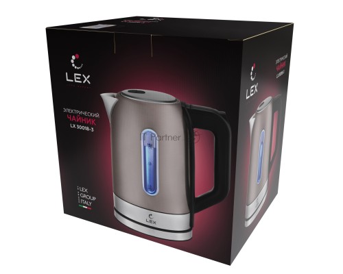 Чайник электрический LEX LX 30018-3, кофейный