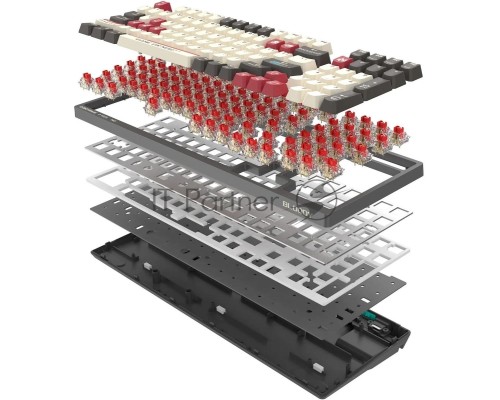 Клавиатура A4Tech Bloody WS98 Pixels Red механическая беспроводная USB темно-серый (WS98)