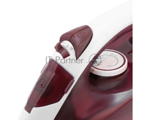 Утюг Maxwell MW-3006, 2400Вт, белый/бордовый
