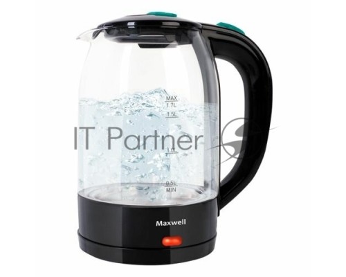 Чайник электрический Maxwell MW-1044 1.7л. 2200Вт, черный