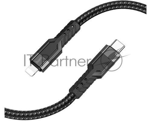 Кабель Hoco U110 iP PD USB Type-C (m)-Lightning (m) 1.2м черный коробка